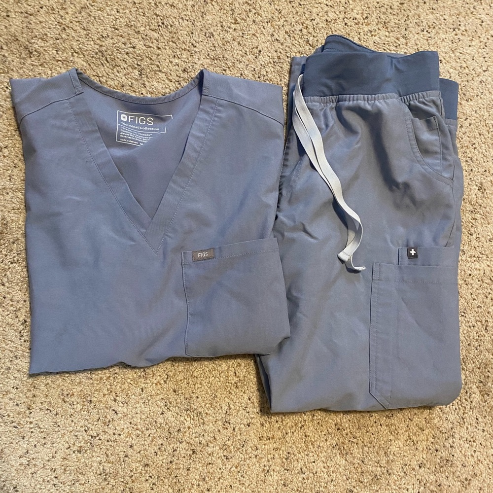 Figs scrubs vapor blue